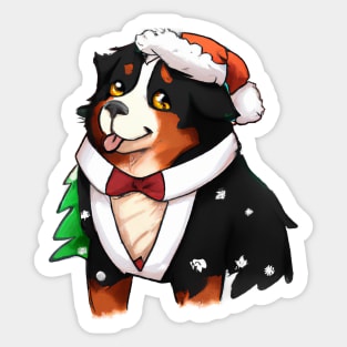 Cute Bernese Mountain Dog Drawing Sticker